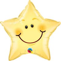 20" Smiley Face Star Foil Balloons