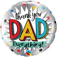 18" Thank You Dad For Everything Foil Balloons