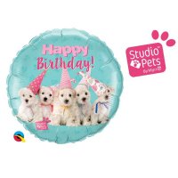 18" Birthday Puppies Foil Balloons