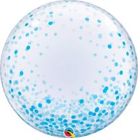 (image for) 24" Blue Confetti Dots Deco Bubbles