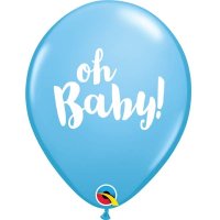 11" Pale Blue Oh Baby! Latex Balloons 25pk