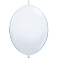 12" White Quick Link Latex Balloons 50pk