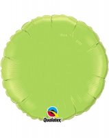 18" Lime Green Round Foil Balloon
