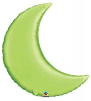 35" Lime Green Crescent Moon Foil Balloon