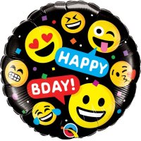 18" Smileys Happy Birthday Foil Balloons