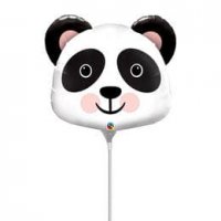 14" Precious Panda Air Fill Mini Shape Foil Balloons