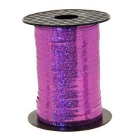 Metallic Holographic Baby Pink Curling Ribbon 250m