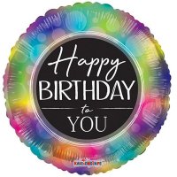 18" Happy Birthday To You Rainbow Foil Balloons