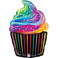 Rainbow Cupcake Supershape Balloons