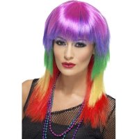 Rainbow Rocker Wigs