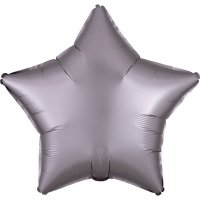 18" Satin Luxe Greige Star Foil Balloons