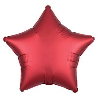 18" Satin Luxe Sangria Star Foil Balloons