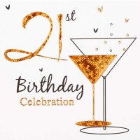 21st Birthday Party Invitations 6pk