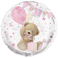 18" Its A Girl Bear Foil Balloons