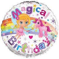 18" Magical Birthday Foil Balloons