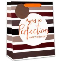 Aged To Perfection Happy Birthday Medium Gift Bag