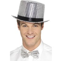 Silver Sequin Top Hats