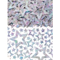 Silver Shimmer Star Metallic Confetti
