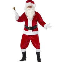 Plush Santa Suit Fancy Dress Costume