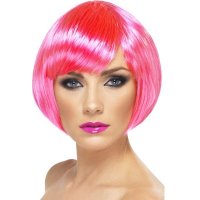 Neon Pink Babe Wigs