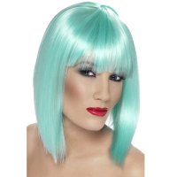 Neon Aqua Glam Wigs
