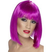 Neon Purple Glam Wigs