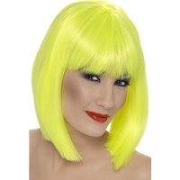 Neon Yellow Glam Wigs
