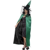 Deluxe Teal And Black Witches Cape