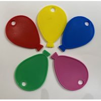 Primary Coloured Assorted Balloon Shaped Weights 100pk