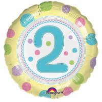 18" Spot On 2nd Birthday Foil Balloons