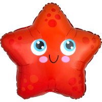 16" Starfish Junior Shape Foil Balloons