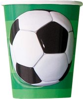 3D Soccer Paper Cups 8pk