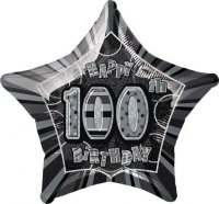 20" Happy 100th Birthday Glitz Foil Balloons