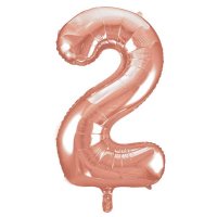 34" Unique Rose Gold Number 2 Supershape Balloons