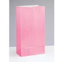 Pastel Pink Paper Party Bag 12pk