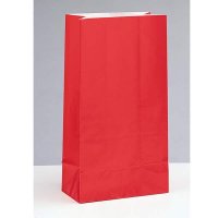 Ruby Red Paper Party Bag 12pk