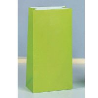 Lime Green Paper Party Bag 12pk