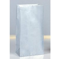 Silver Metallic Paper Party Bag 10pk