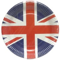 9" Union Jack Best Of British Plates 8pk