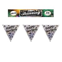 Holographic Happy New Year Pennant Banner