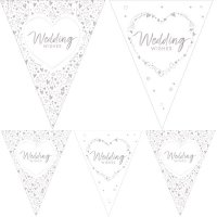 Wedding Wishes Paper Flag Bunting