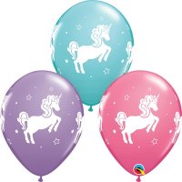11" Whimsical Unicorn Assorted Latex Balloons 25pk