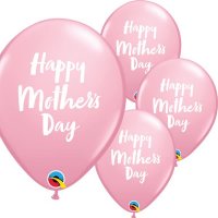 11" Mothers Day Script Latex Balloons 6pk