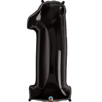 (image for) Qualatex Black Number 1 Supershape Balloons