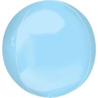 Pastel Blue Orbz Foil Balloons 3pk