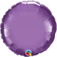 18" Chrome Purple Round Foil Balloons