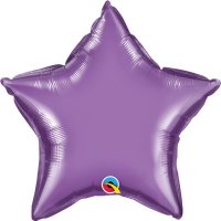 20" Chrome Purple Star Foil Balloons