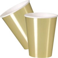 Gold Paper Cups 8pk