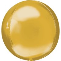 21" Gold Jumbo Orbz Foil Balloons 3pk