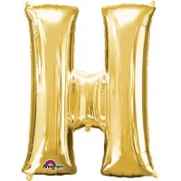 Anagram Gold Letter H Shape Balloons